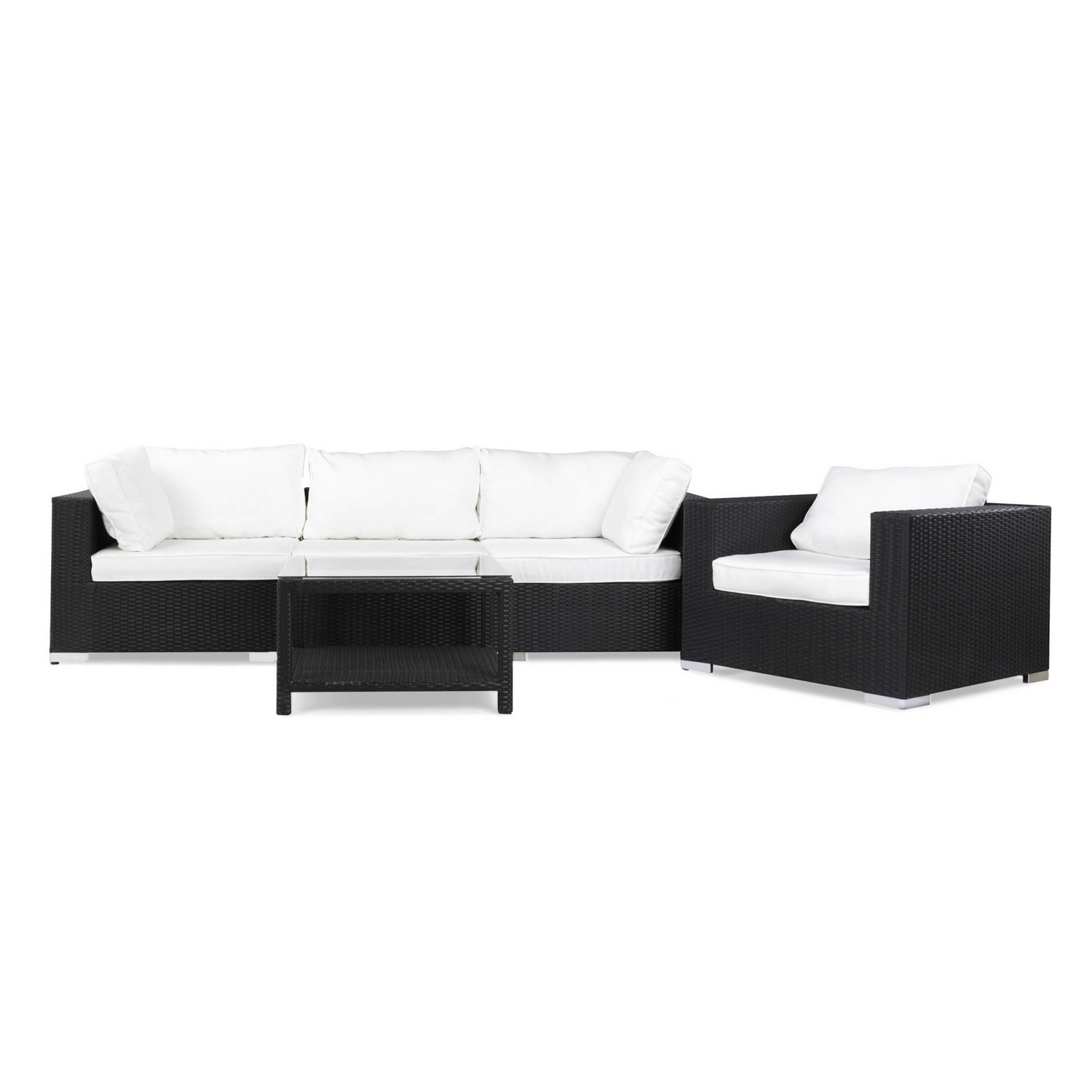 Loungegrupp Comfort Garden Bahamas 4-sits med Fåtölj och Bord 75x75