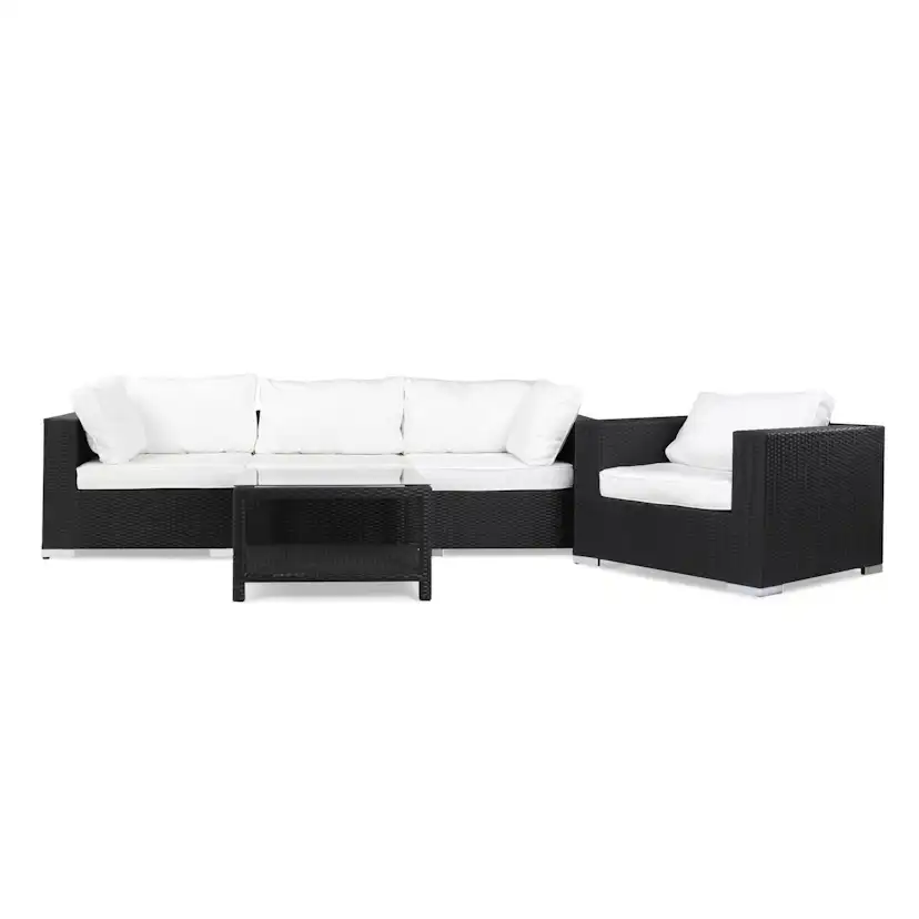 Loungegrupp Comfort Garden Bahamas 4-sits med Fåtölj och Bord 75x75