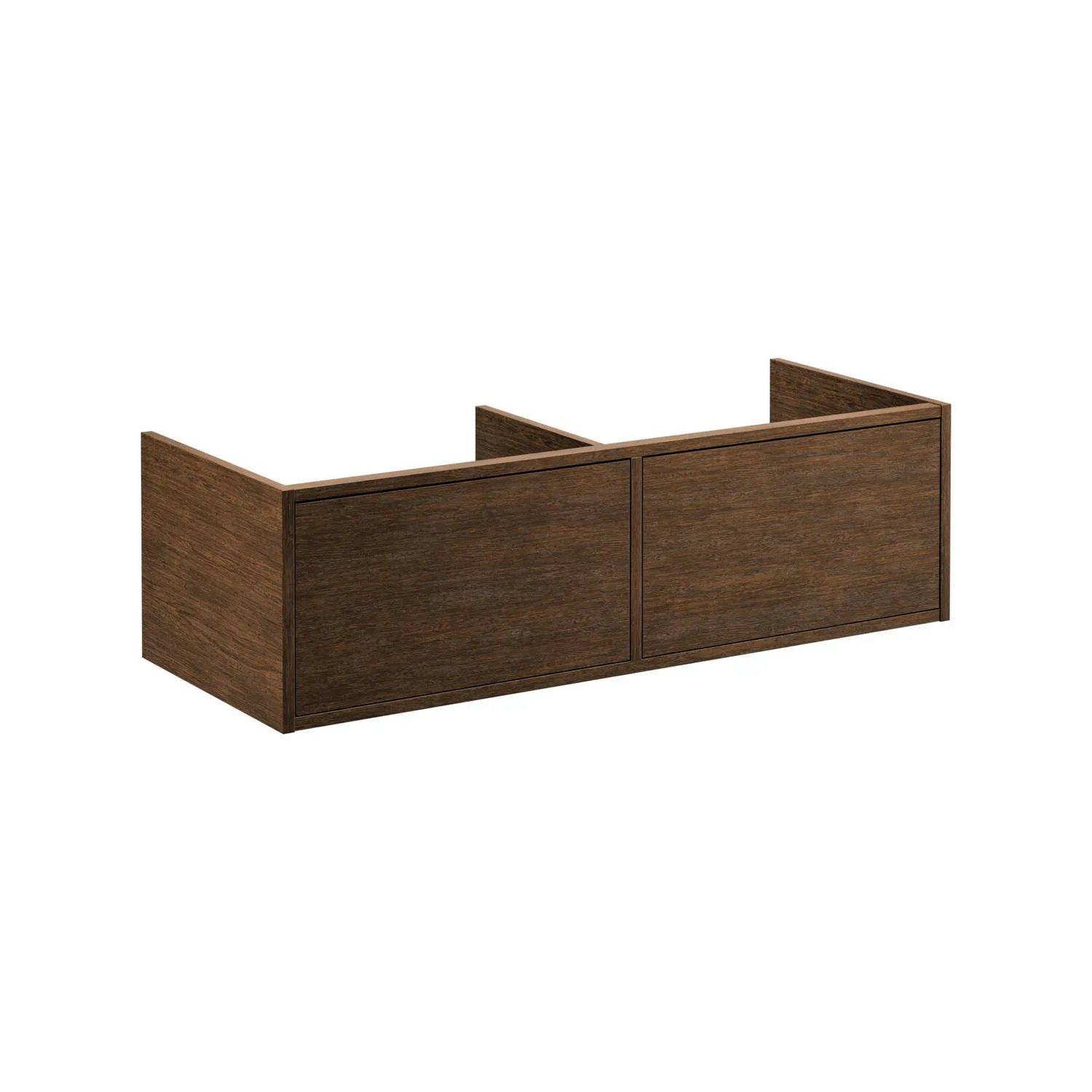 Kommodskåp Ducentic - 120 cm. med 2 lådor, Brun ekfaner Brun Ek