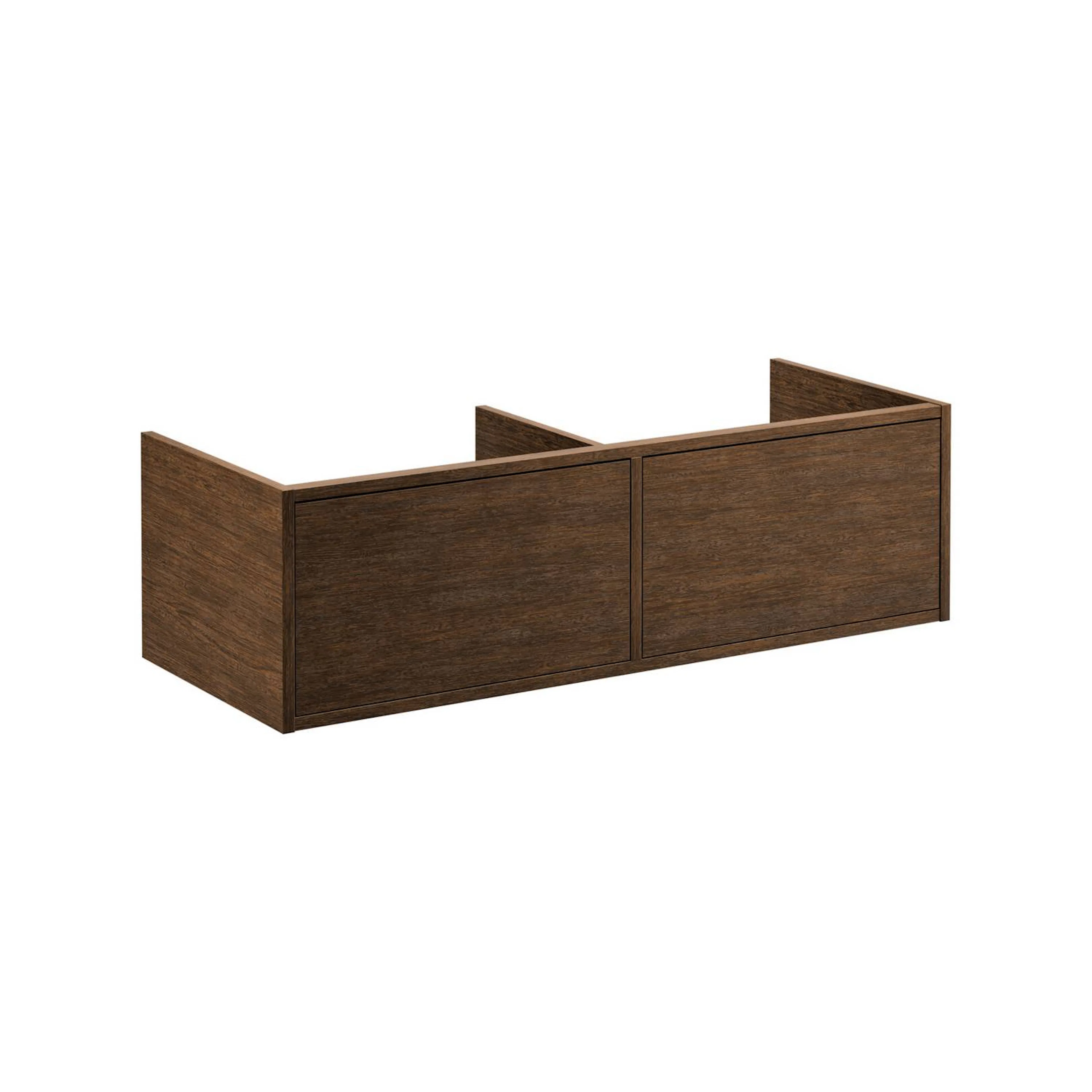 Kommodskåp Ducentic - 120 cm. med 2 lådor, Brun ekfaner Brun Ek