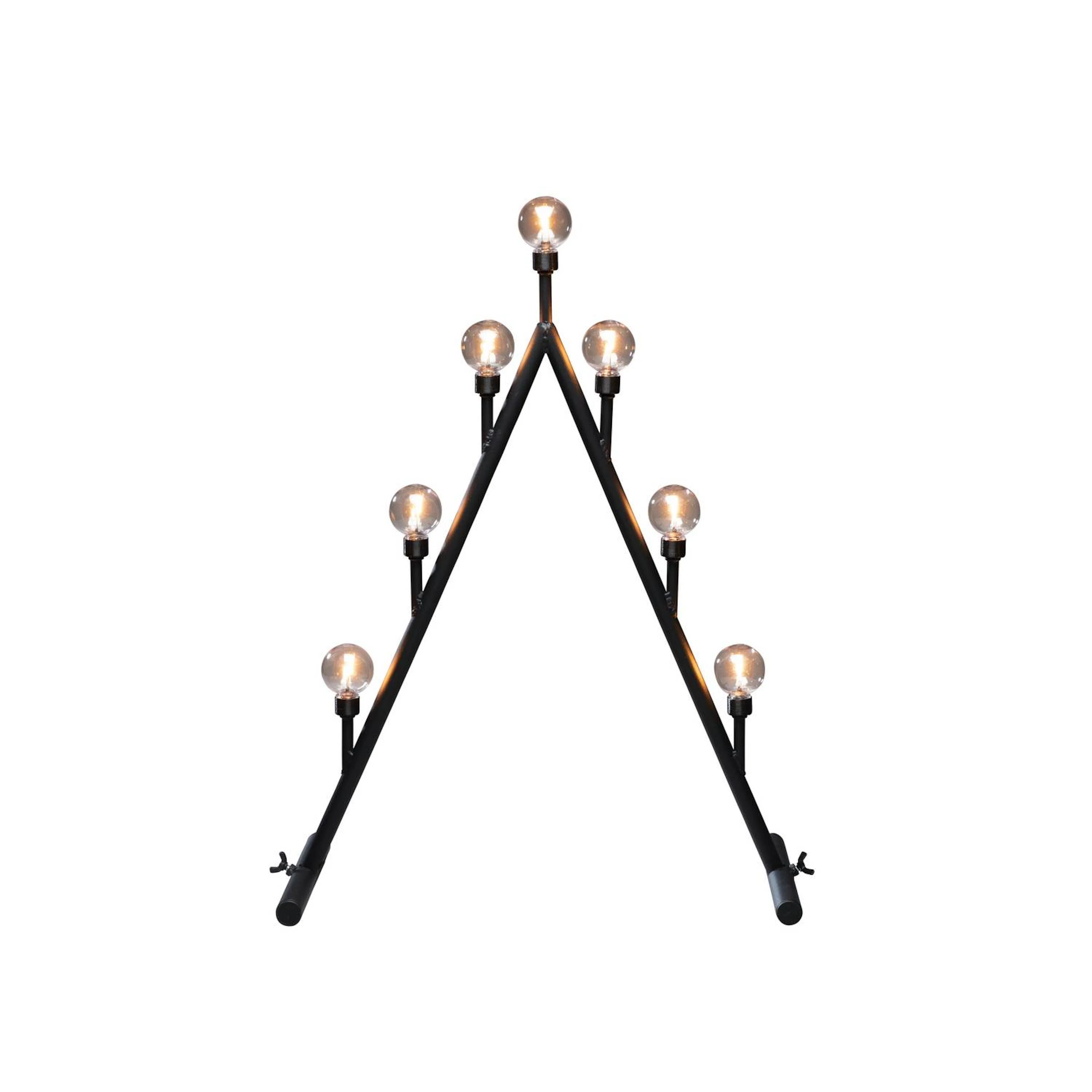Adventsljusstake Gnosjö Konstsmide 7 Ljus LED Svart