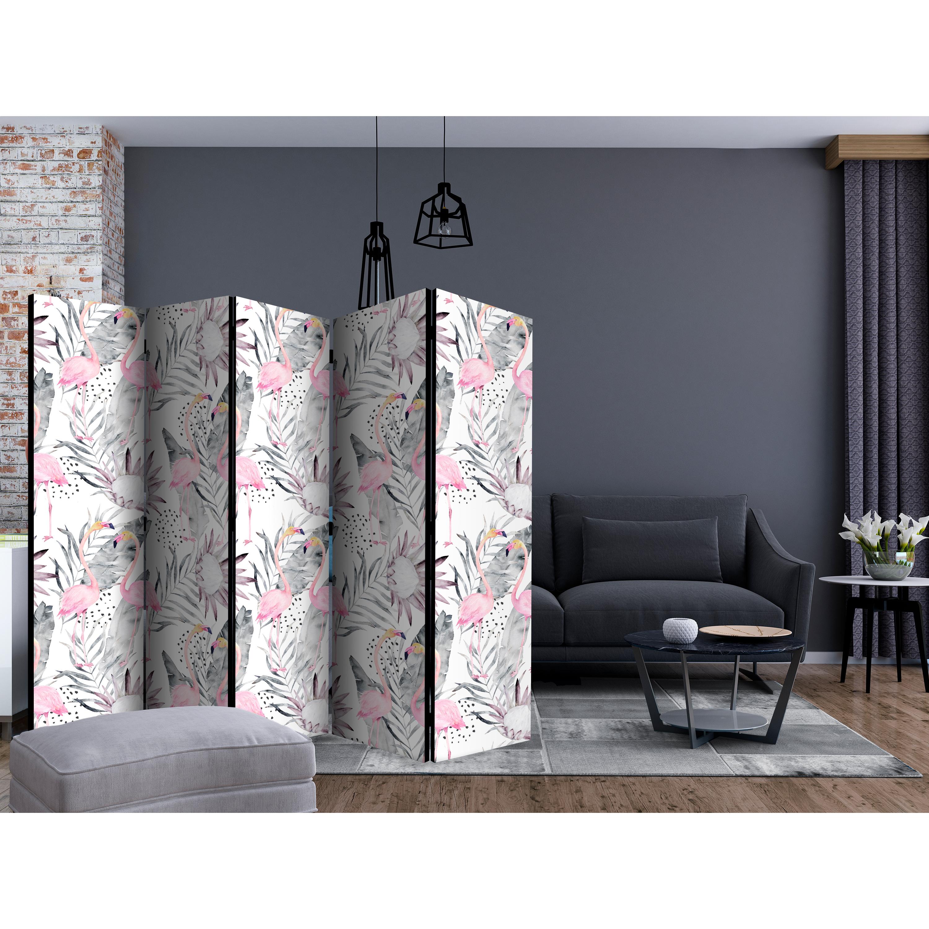 Rumsavdelare Skärmvägg Arkiio Flamingos and Twigs II 225x172 cm