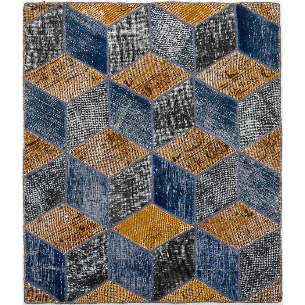 Persisk Patchworkmatta Arkiio Ull/Garn Tabriz 105x122