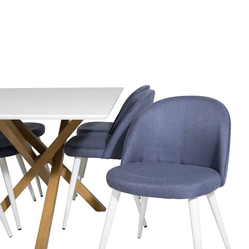 Matgrupp Venture Home Piazza med 6 Velvet stolar Tyg