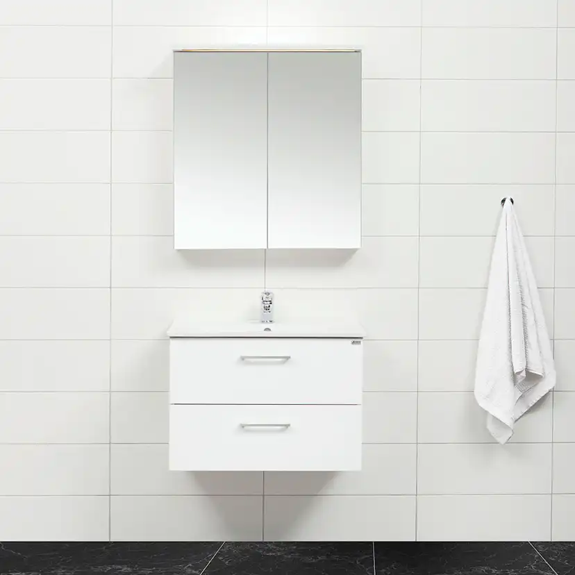 Tvättställsskåp 4AQUA Slim Med 2 Lådor