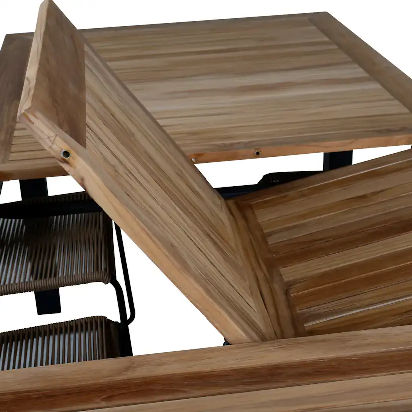 Panama - Table - 224/324*100 - svart Alu/Teak Svart/Teak