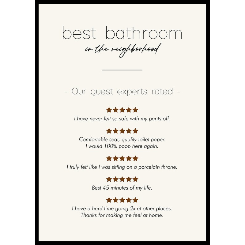 Poster Gallerix Best Bathroom