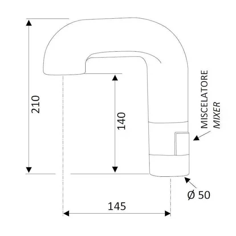 Tvättställsblandare Mariani Sensor E14 Beröringsfri