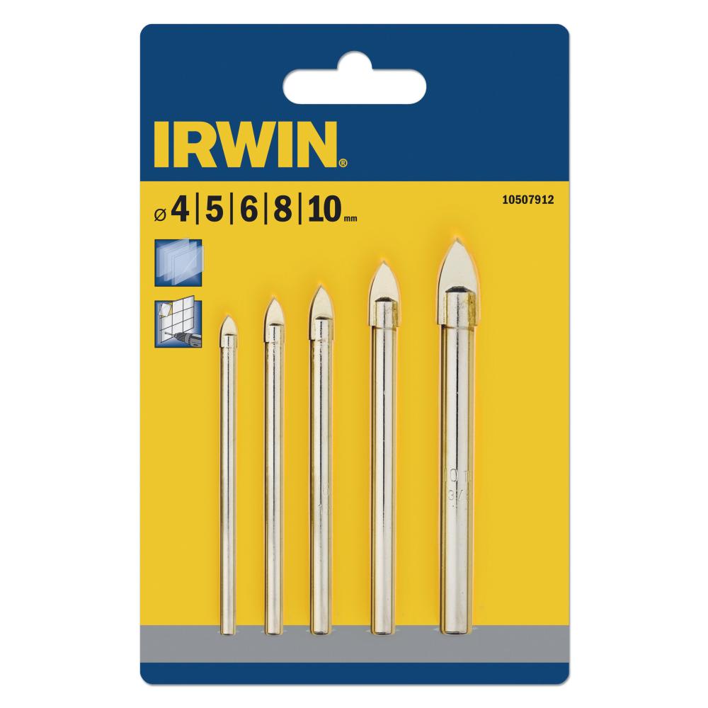 Glasborrset 4-10mm 5del Irwin