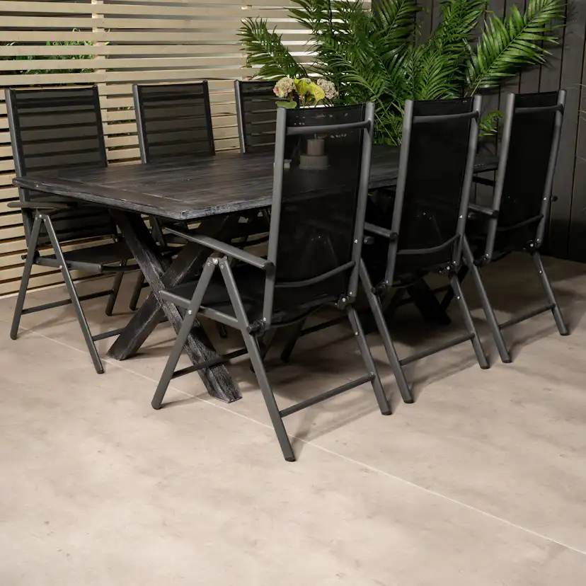Matgrupp Venture Home Rossi 200 med 6 Bront Stolar