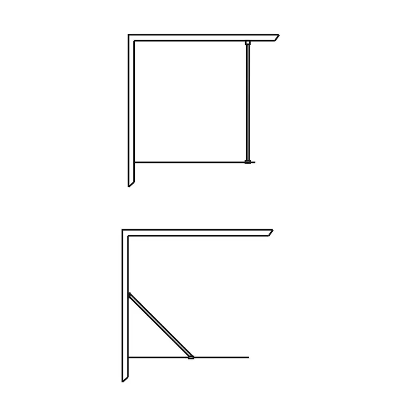 Duschvägg Hafa Igloo Pro I-WALL 90 KLAR NAT Glas: Klarglas, Profil: Aluminium, B: 875 mm