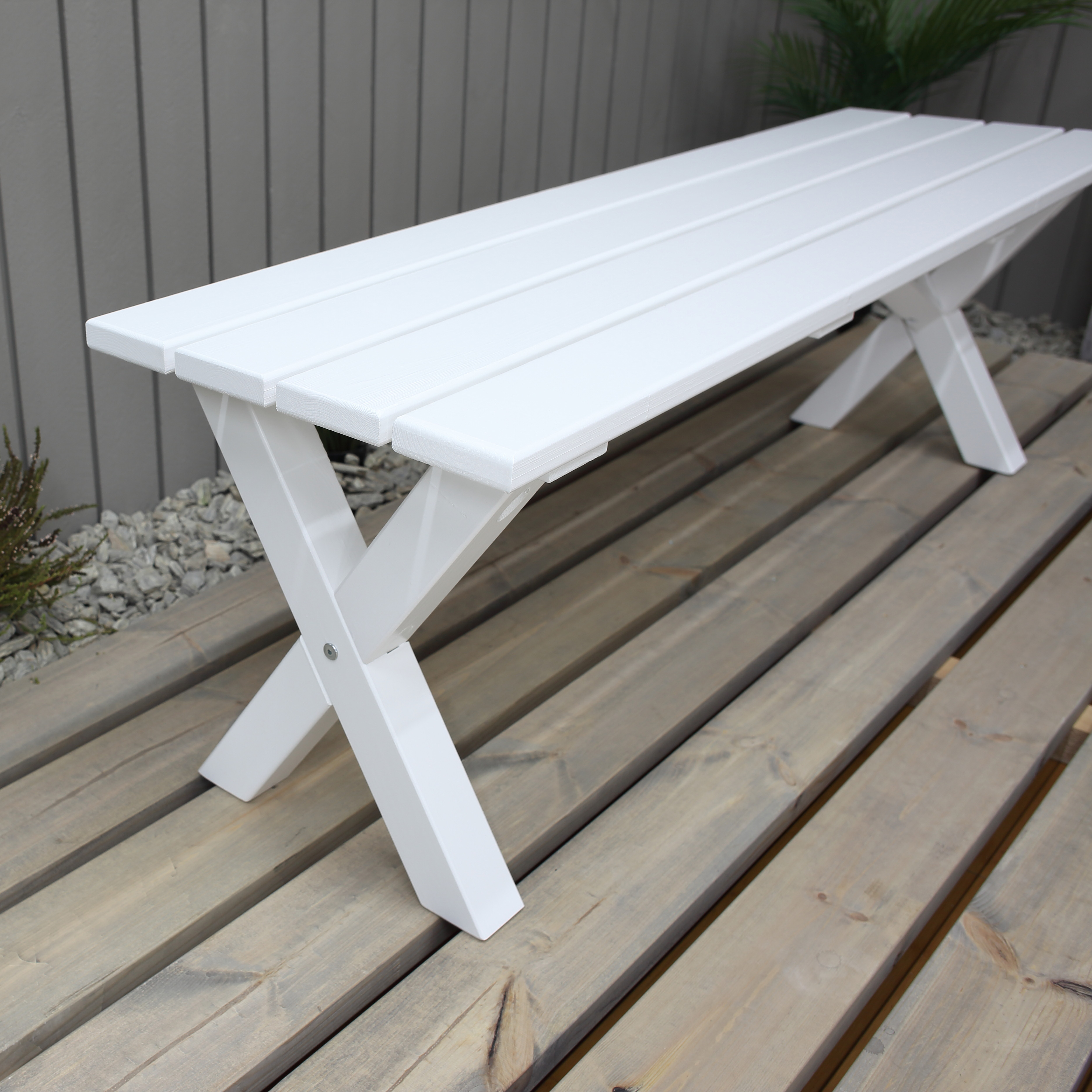SCOTTSDALE bench 140 Vit, 1400 mm