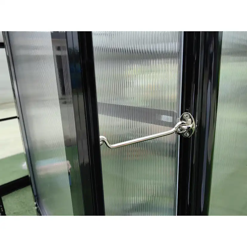 Växthus 18m² Premium | Extra hög odlingshöjd | 6mm kanalplas Svart