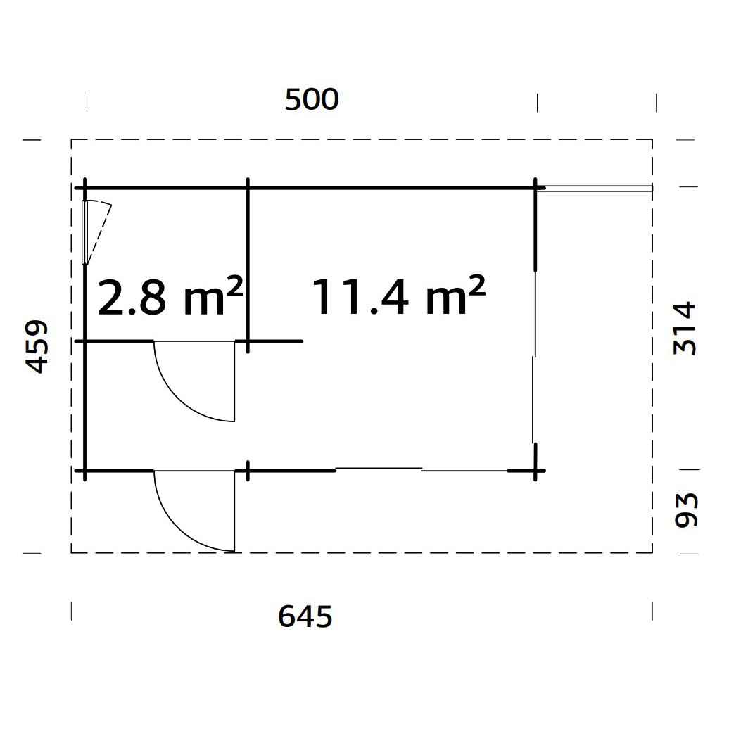Trädgårdshus Palmako Cecilia 15,7 m2