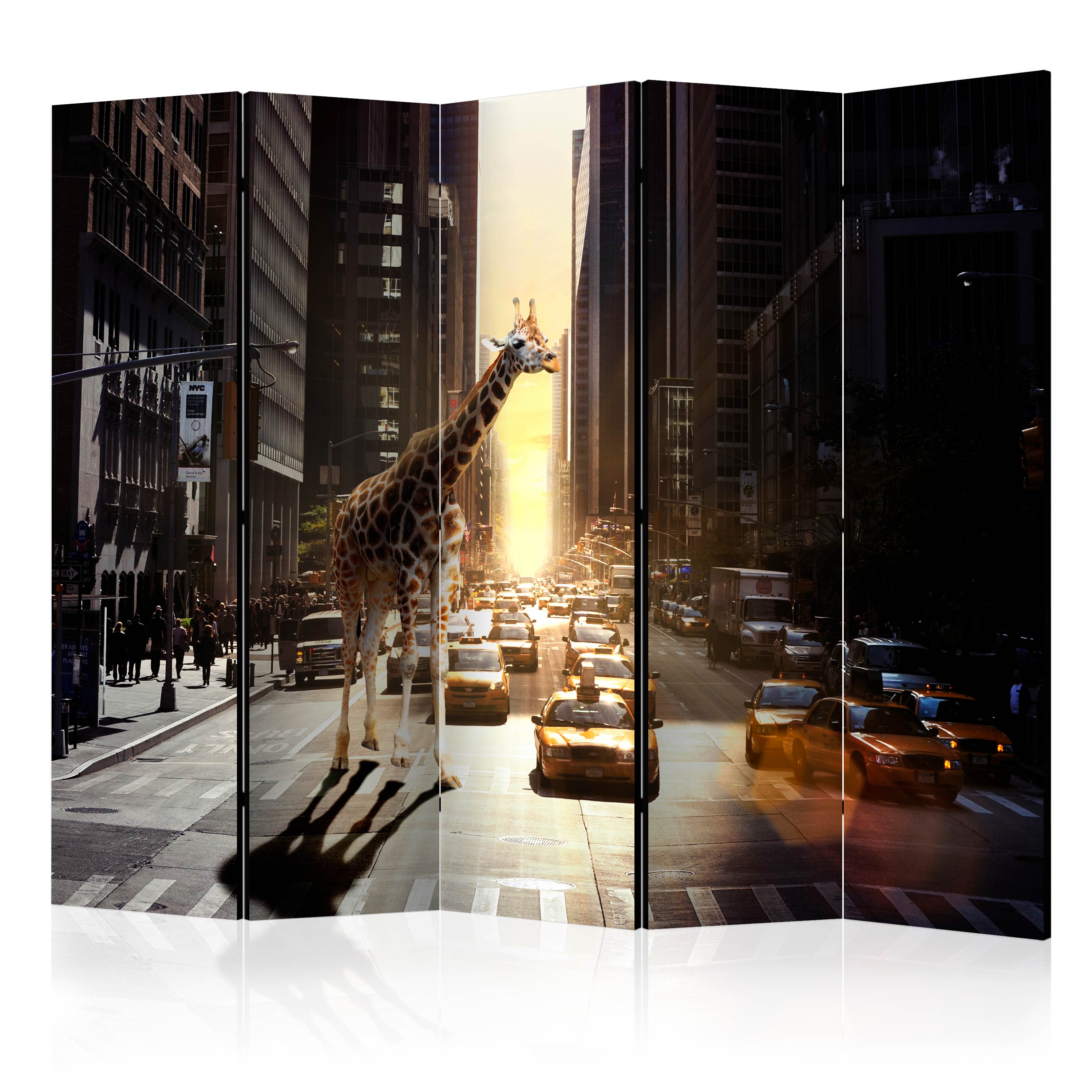 Rumsavdelare Skärmvägg Arkiio Giraffe in the Big City II 225x172 cm