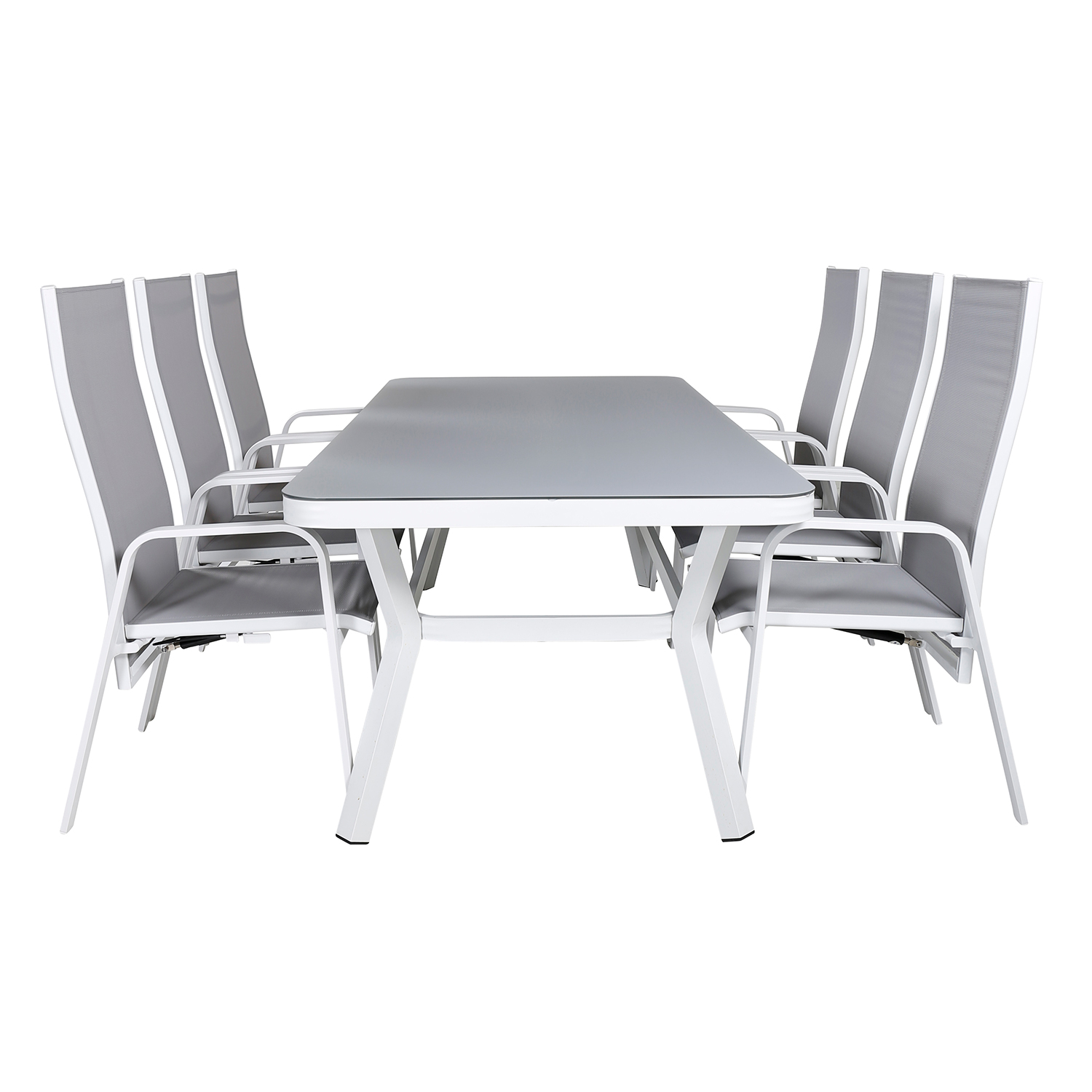 Matgrupp Utomhus Venture Home Virya 160x90 med 6 Copacabana ReclinerTrädgårdsstolar