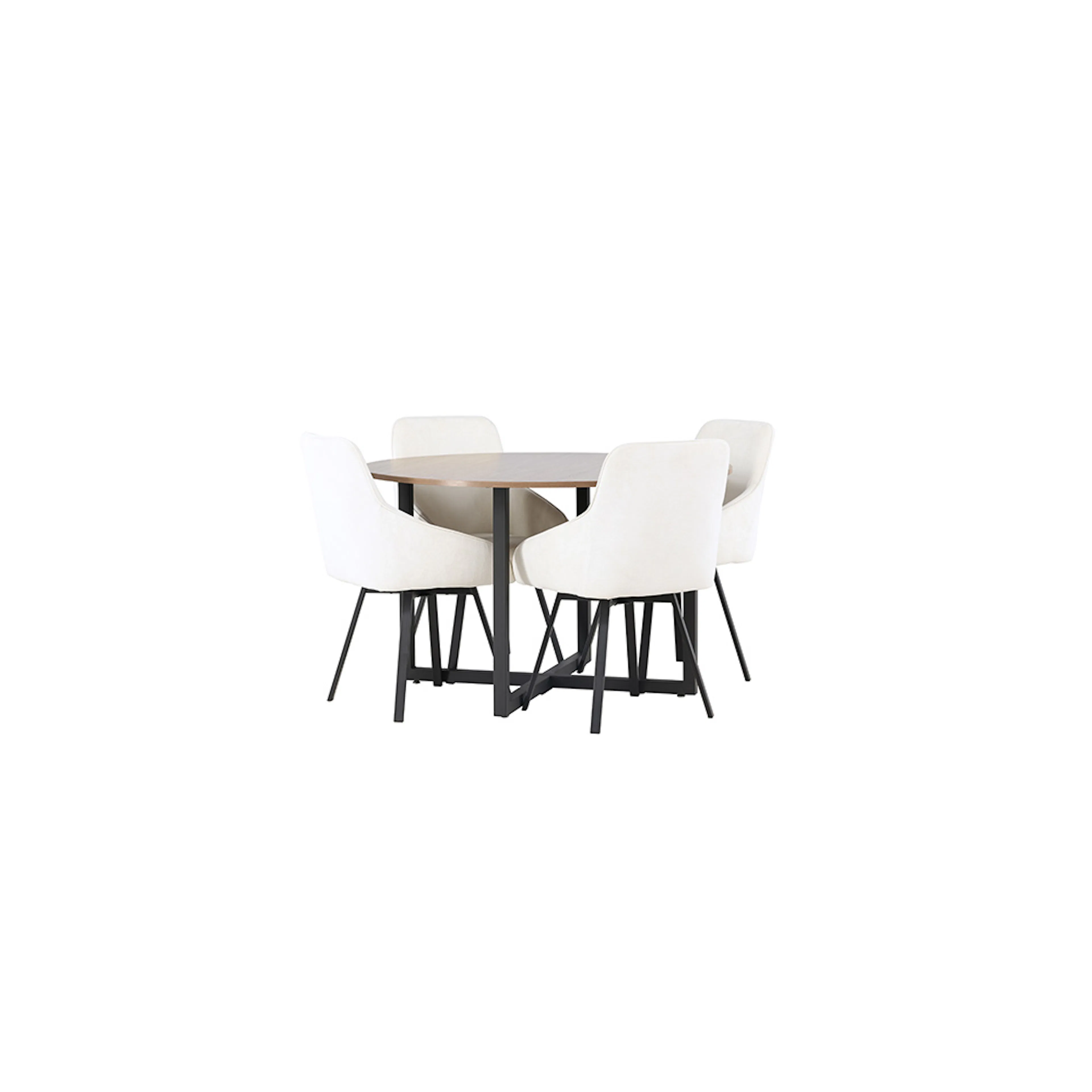 Matgrupp Venture Home Durango Ø120 cm med 4 st Rosie stolar
