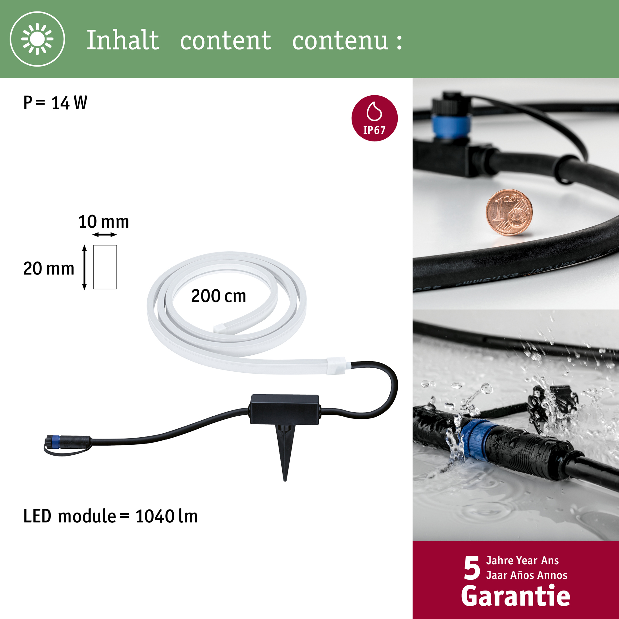LED-strip Paulmann Smooth Plug & Shine IP67 24V
