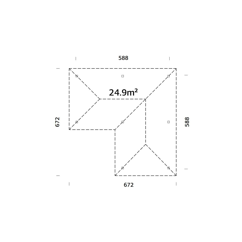 Bianca 24,9 m2 brun impregnerad Färg: Brun impregnerad