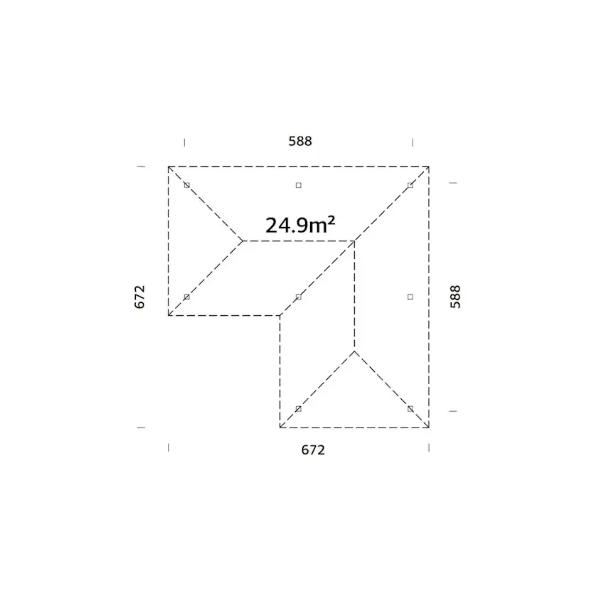 Bianca 24,9 m2 brun impregnerad Färg: Brun impregnerad