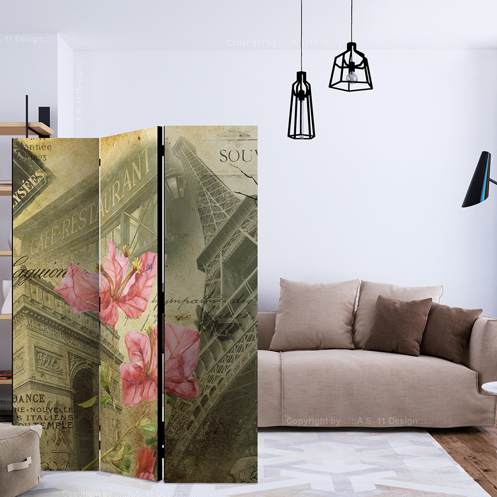 Rumsavdelare Skärmvägg Arkiio Bonjour Paris! 135x172 cm