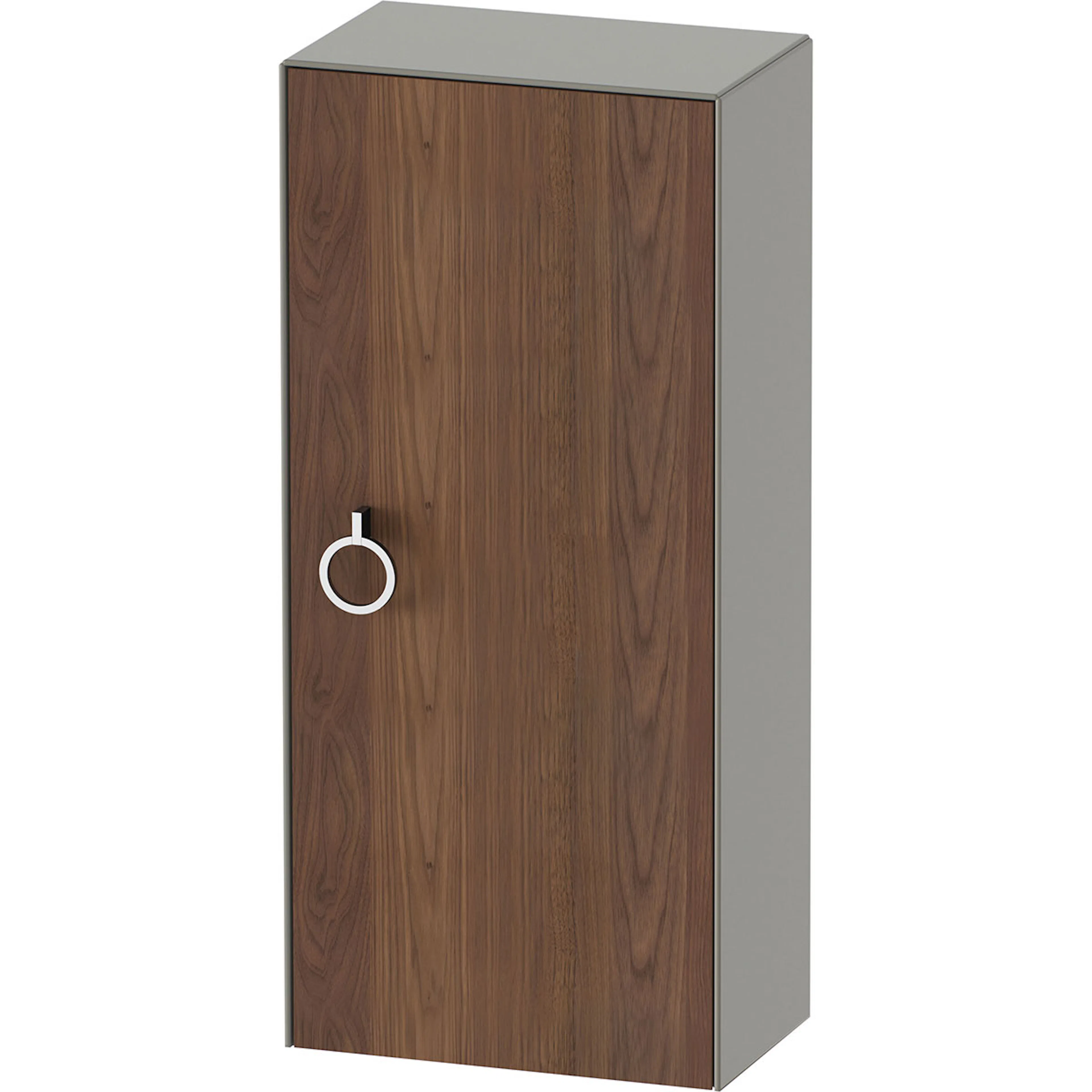 Halvhögt Amerikansk Valnöt Matt, Stengrå Satinmatt 400x240mm Färg: Amerikansk Valnöt/Stengrå, Yta: Satin Matt, Hägning: Höger