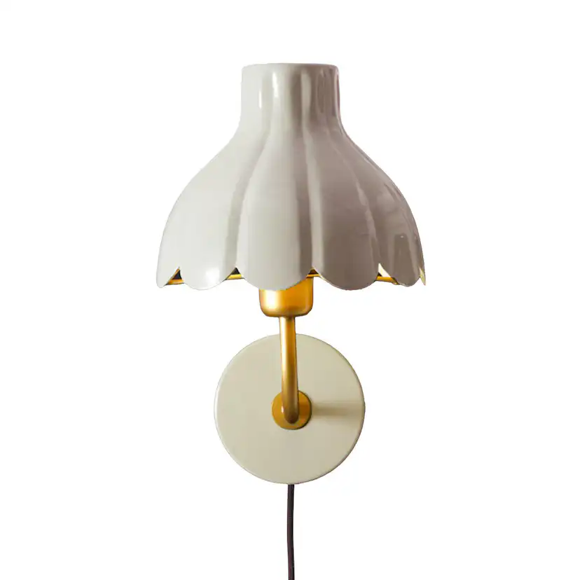Vägglampa PR Home Wells Sänglampa med Handgjord Lampskärm