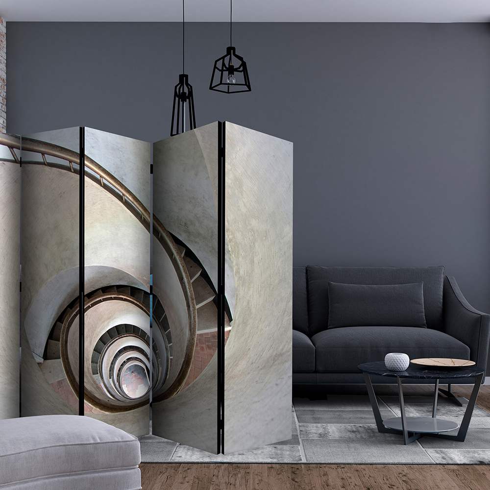 Rumsavdelare Skärmvägg Arkiio White Spiral Stairs II 225x172 cm