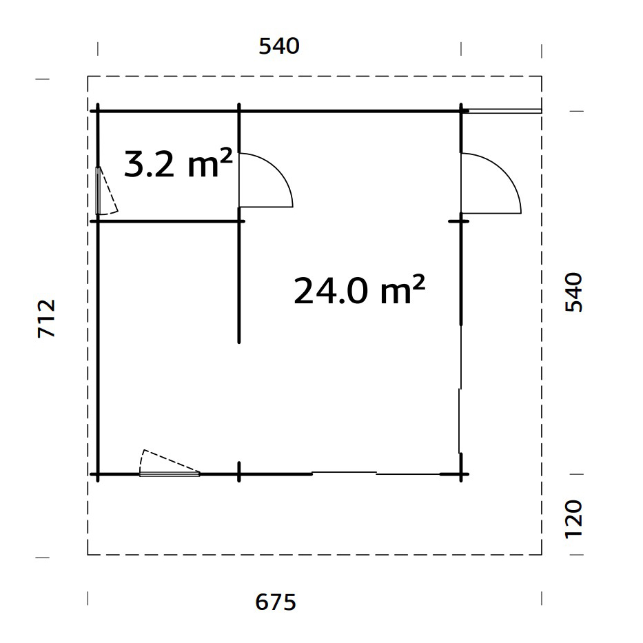 Trädgårdshus Palmako Cecilia 29,2 m2