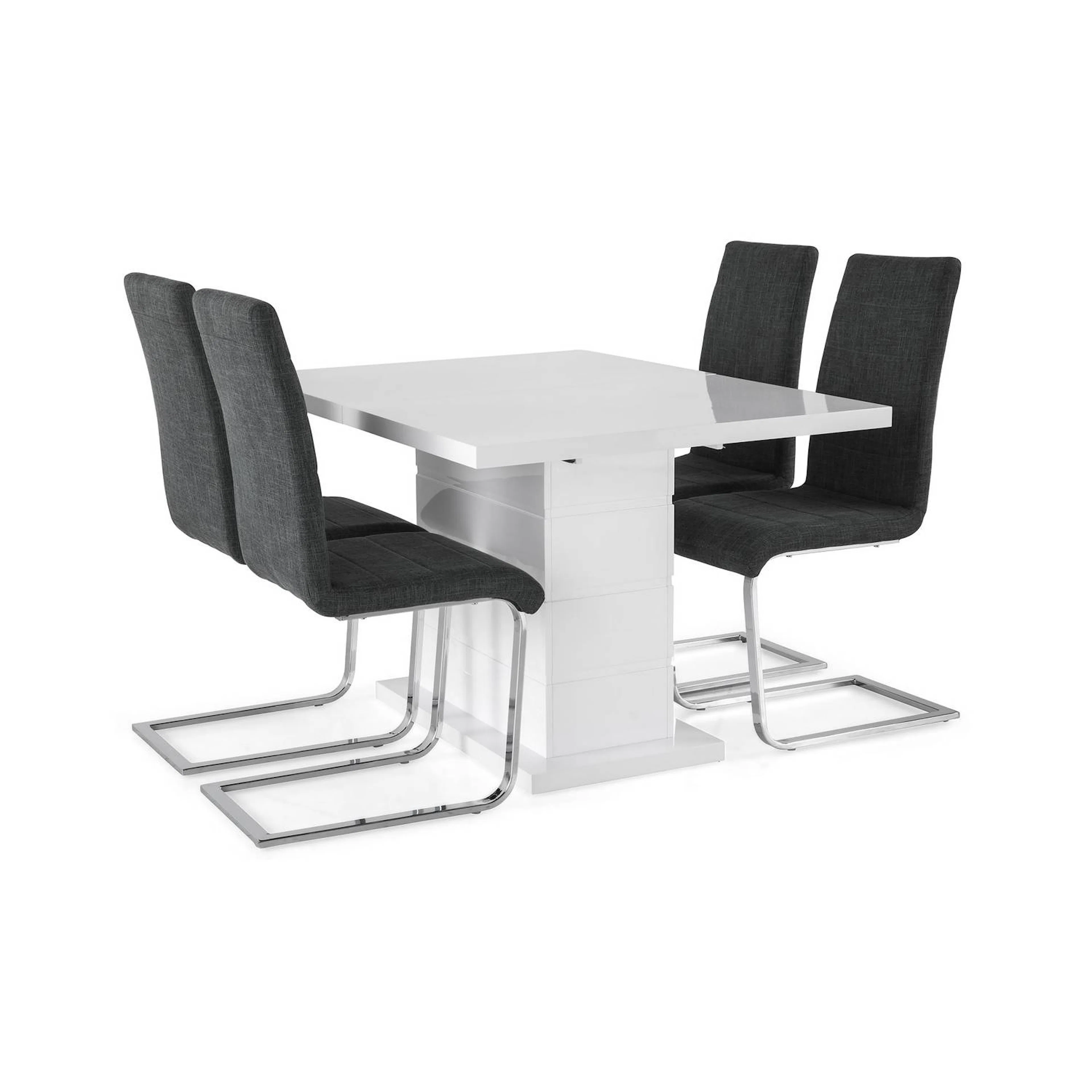 Matgrupp Concept 55 Ratliff Rektangulärt Matbord 120-160 cm Förlängningsbart med 4 Cibus Matstol