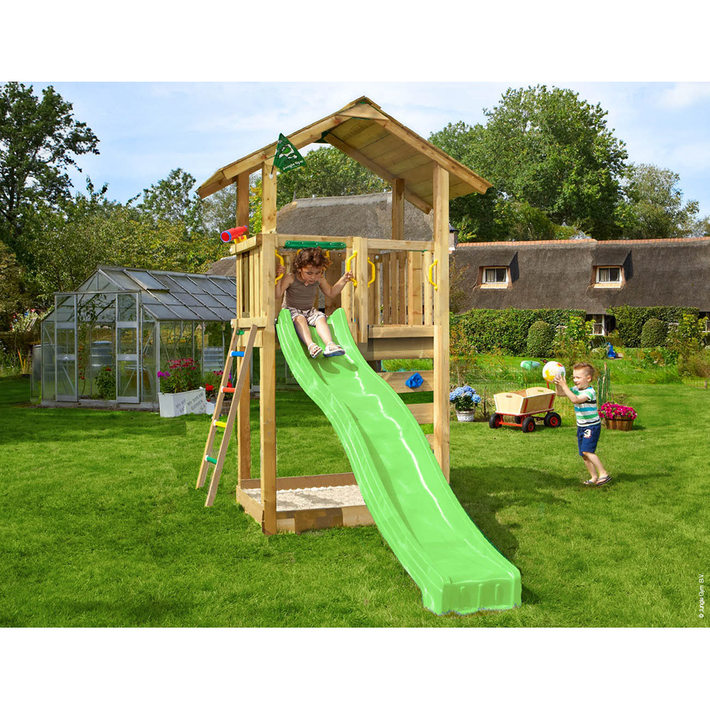 Jungle Gym Sierra lektorn komplett inkl. grön rutschkana Grön