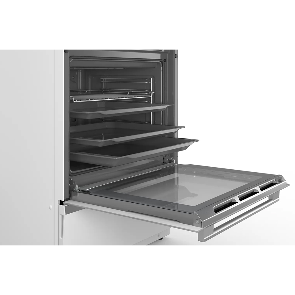 Induktionsspis Bosch Serie 6 HLS79W321U Vit med AutoPilot och Pyrolys