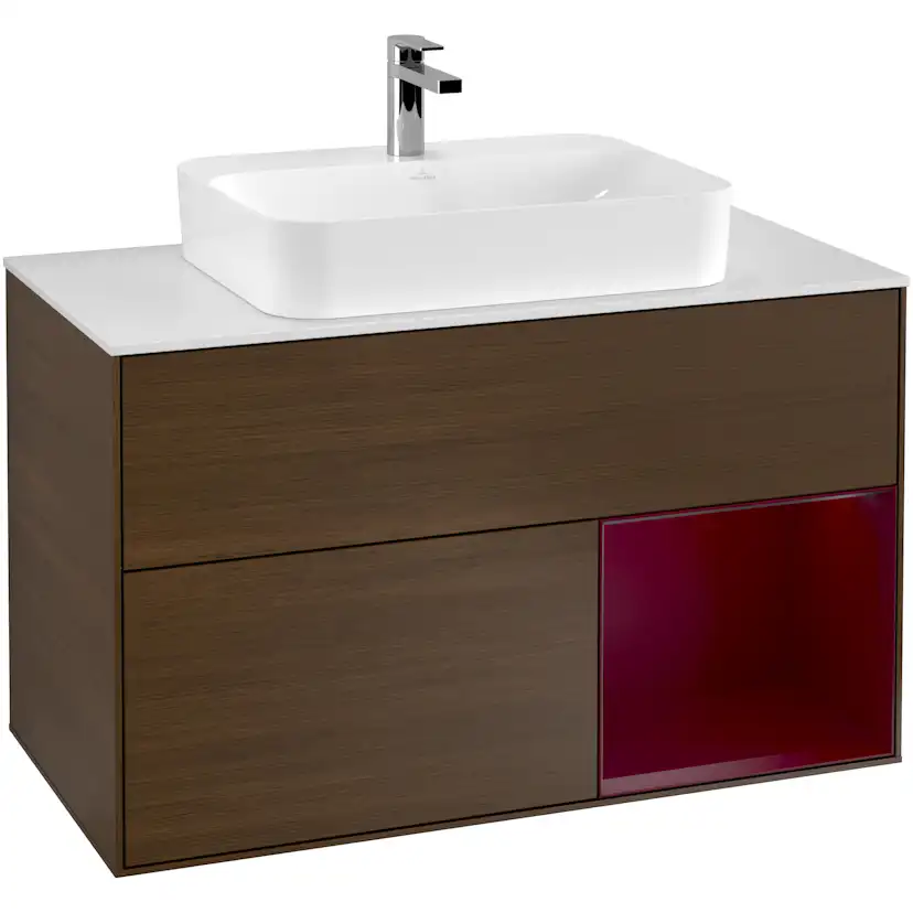 Tvättställsskåp Villeroy & Boch Finion med 2 Lådor Hylla och Bänkskiva för Ytmonterat Tvättställ