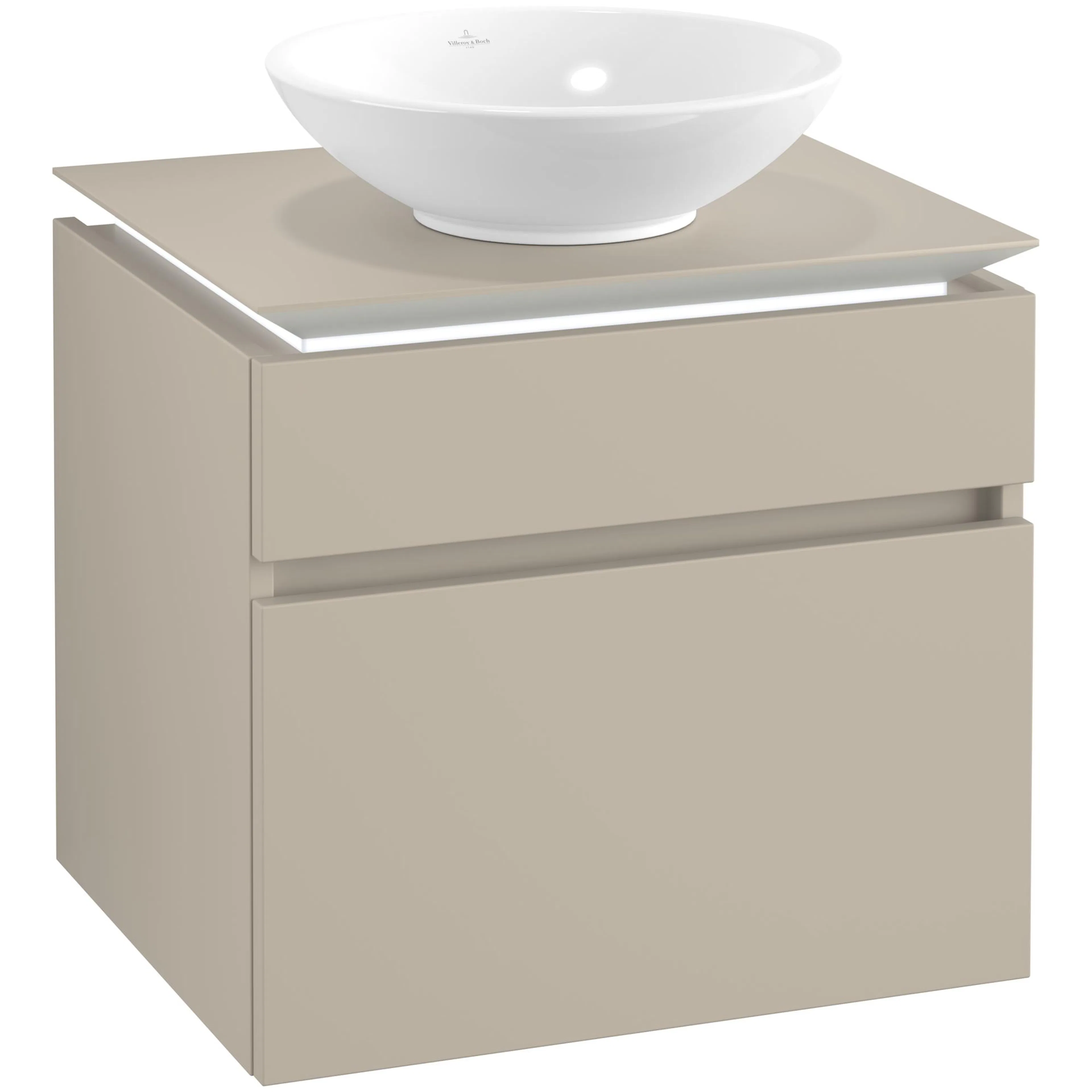 Tvättställsskåp Villeroy & Boch Legato 600 med 2 Lådor för Ytmonterat Tvättställ