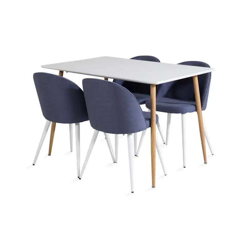 Matgrupp Basic Home Pontus Rektangulärt Matbord 120 cm med 4 Sedavi Matstol