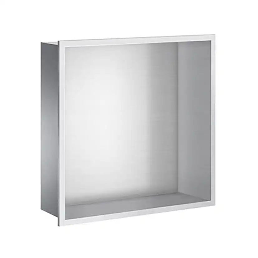 Väggnisch Smedbo Sideline för Dusch och Badrum Borstat krom, Storlek 300x300
