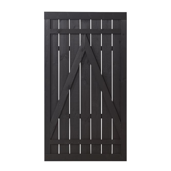 Skärmgrind PLUS Rustik 100x180 cm Svart