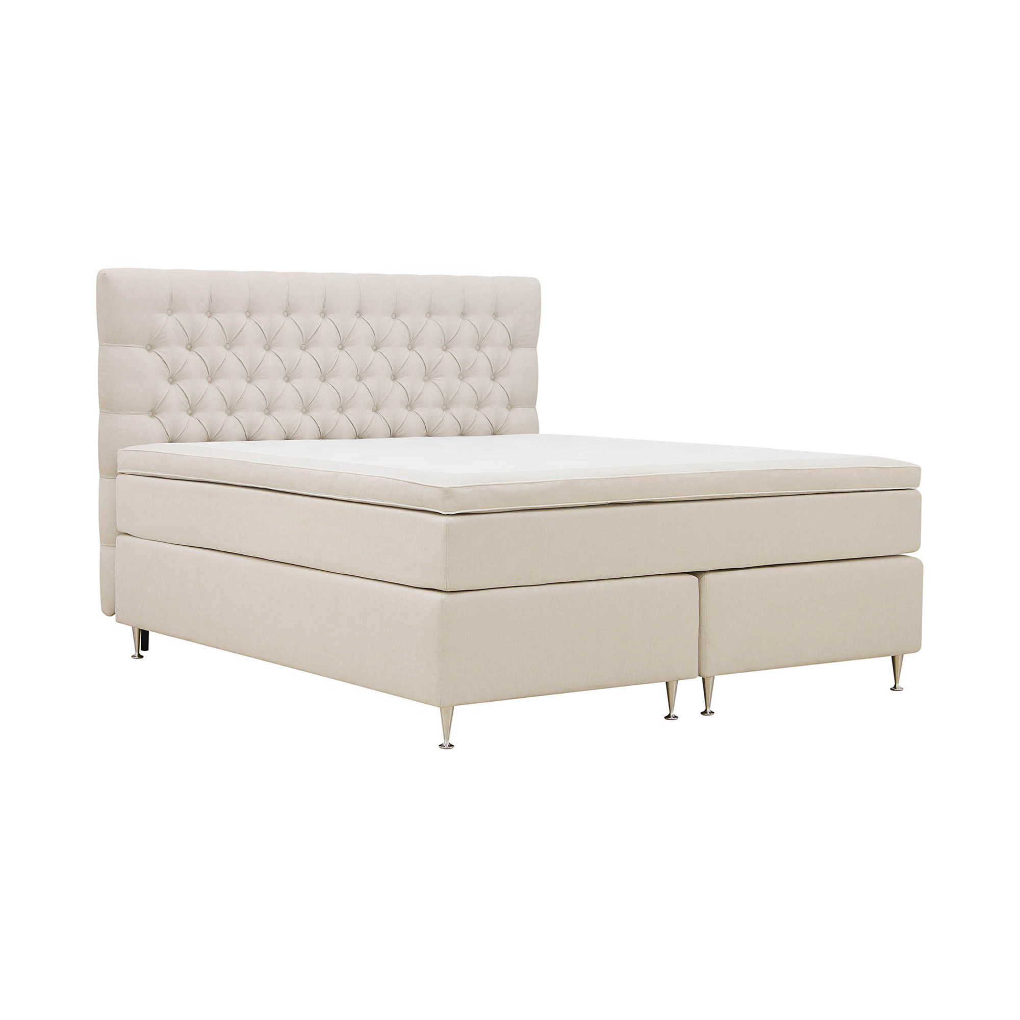 Hilton Lyx Komplett Sängpaket 180x200 cm Kontinentalsäng med Ljusbeige