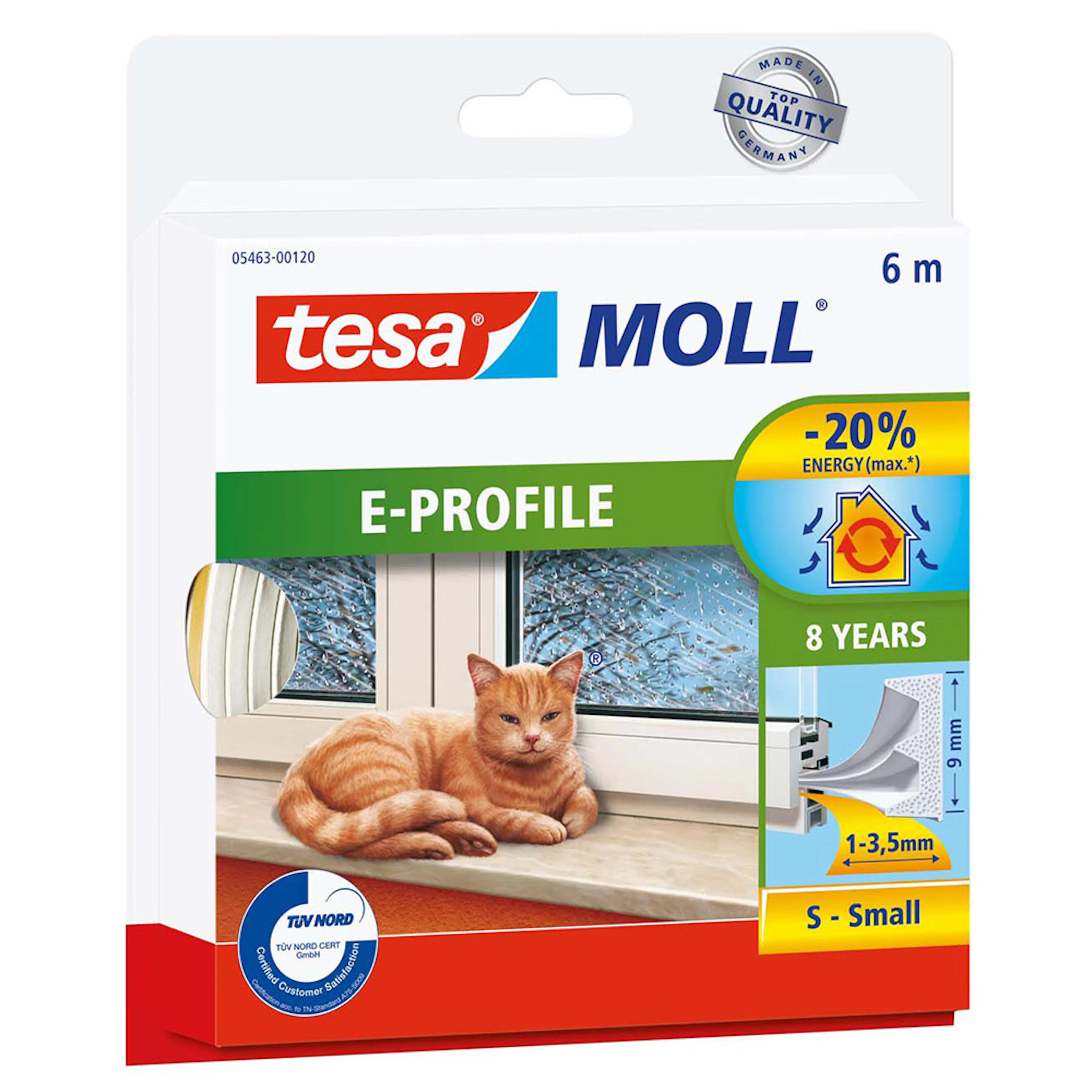 Tätningslist Fönster Tesa E-list Vit 6 m