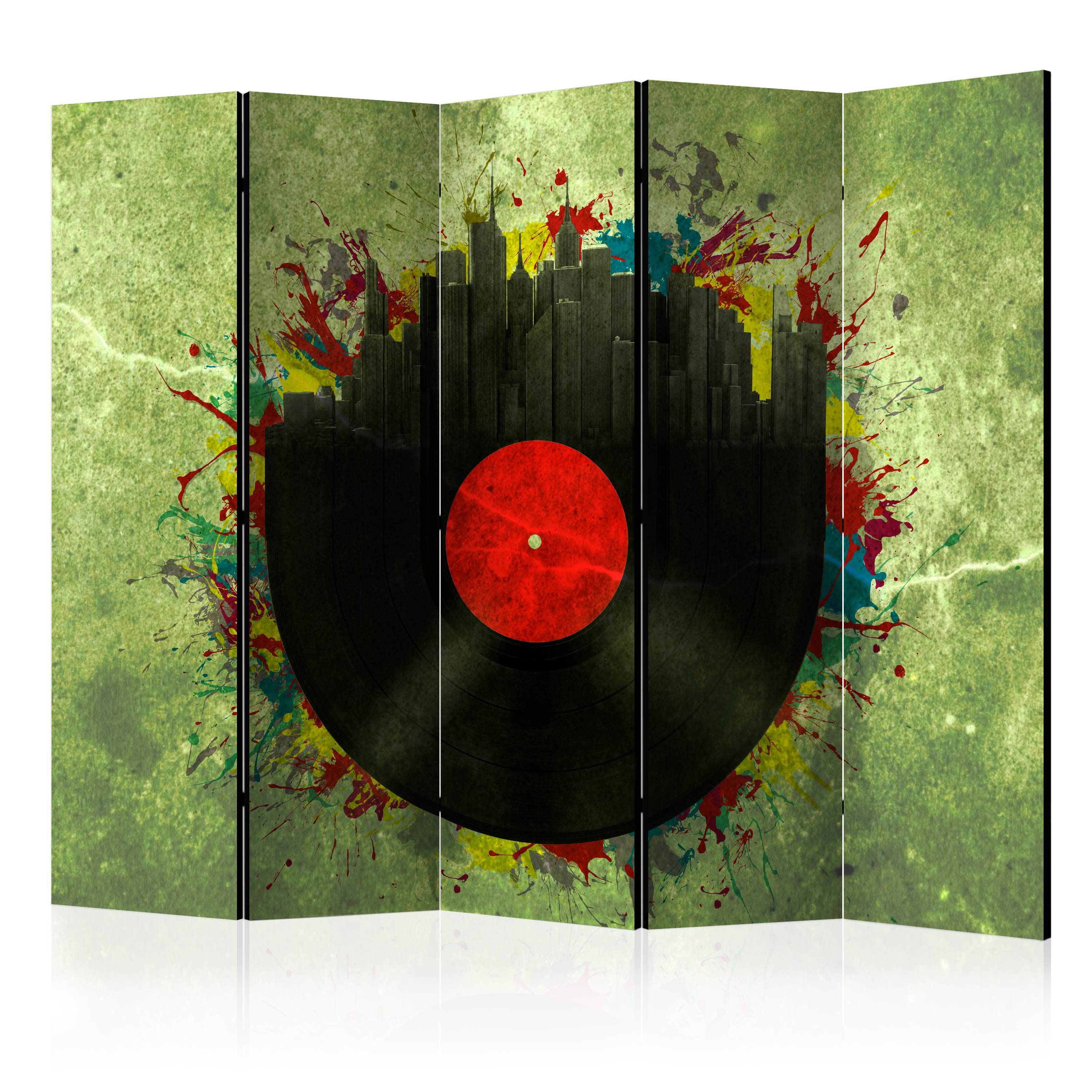 Rumsavdelare Skärmvägg Arkiio Colorful Melodies of the city II 225x172 cm