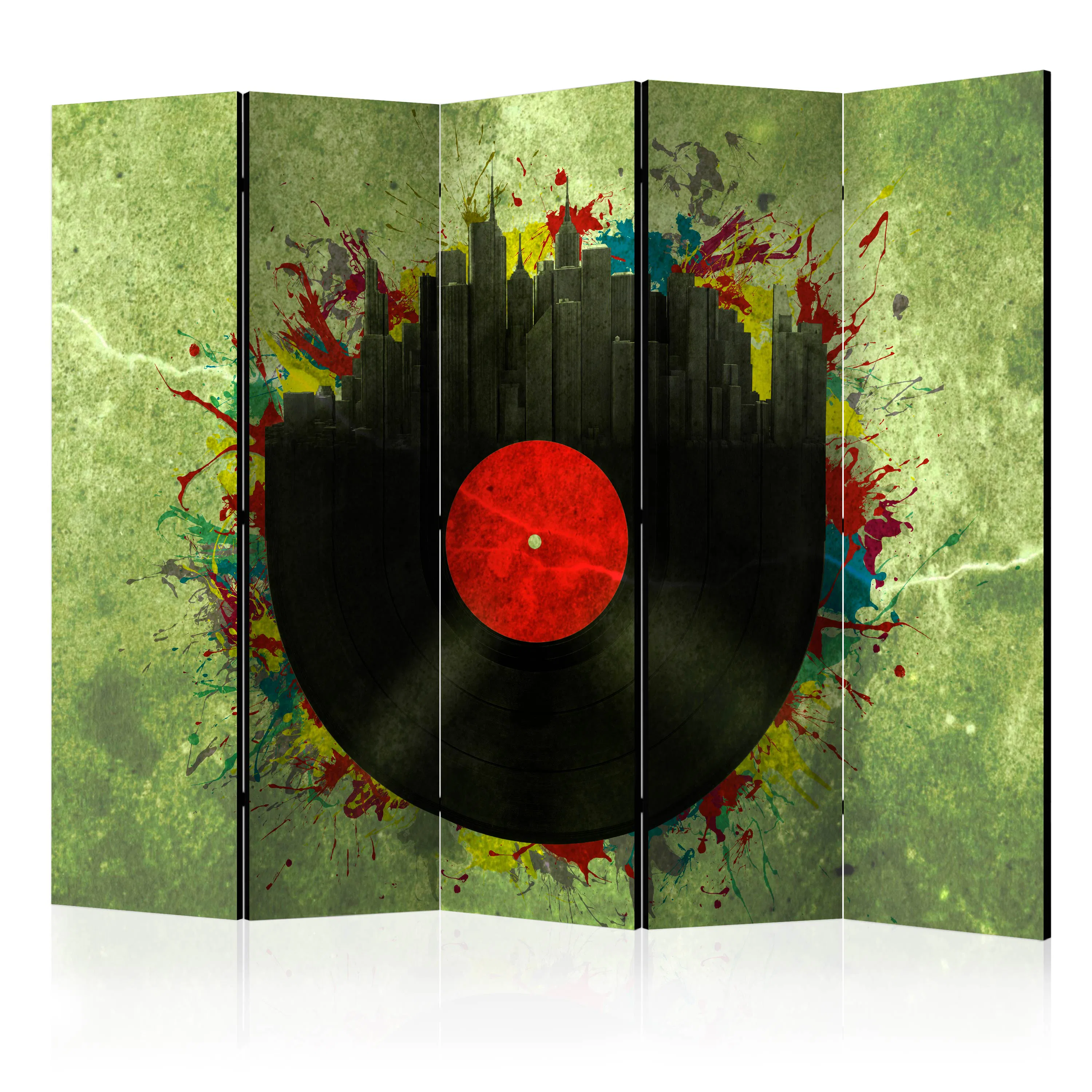 Rumsavdelare Skärmvägg Arkiio Colorful Melodies of the city II 225x172 cm