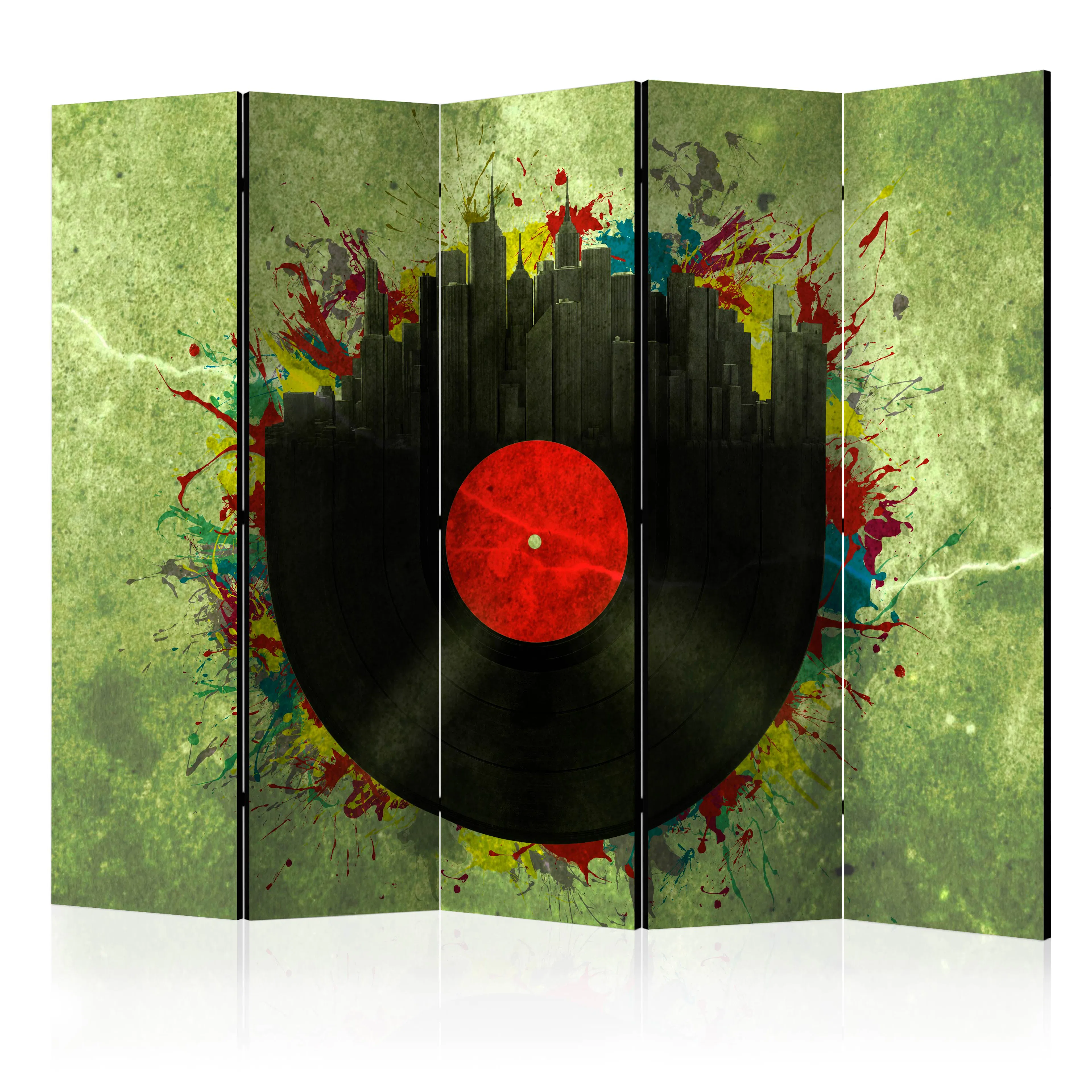 Rumsavdelare Skärmvägg Arkiio Colorful Melodies of the city II 225x172 cm