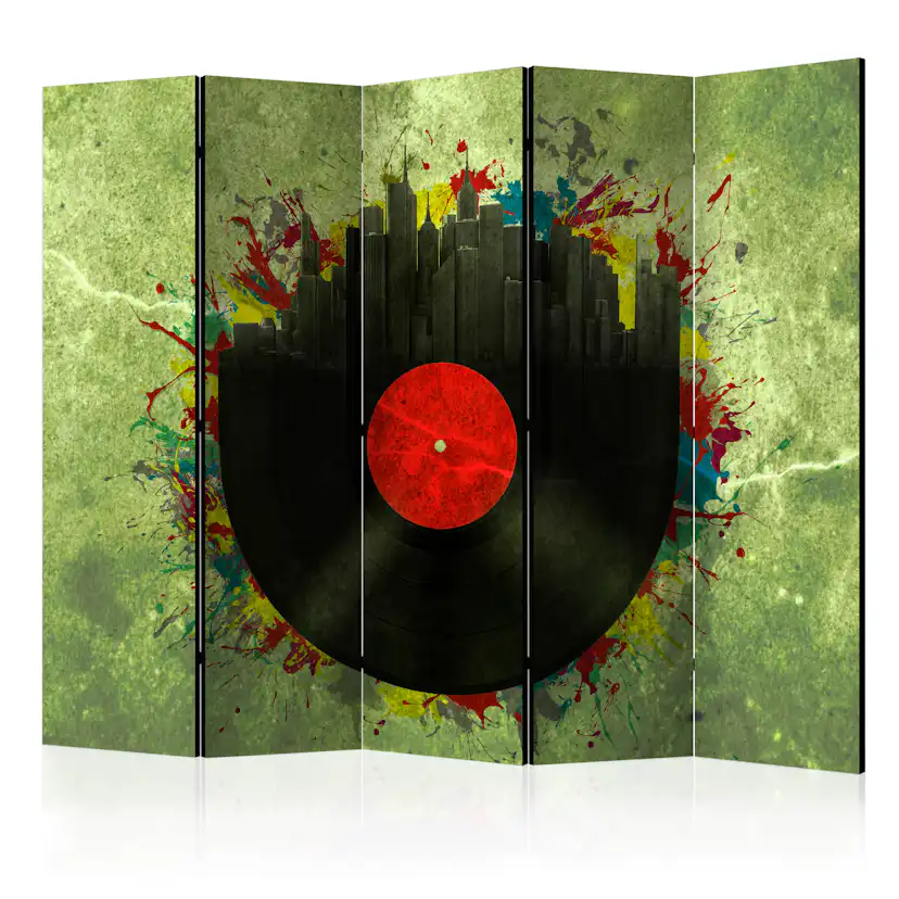 Rumsavdelare Skärmvägg Arkiio Colorful Melodies of the city II 225x172 cm
