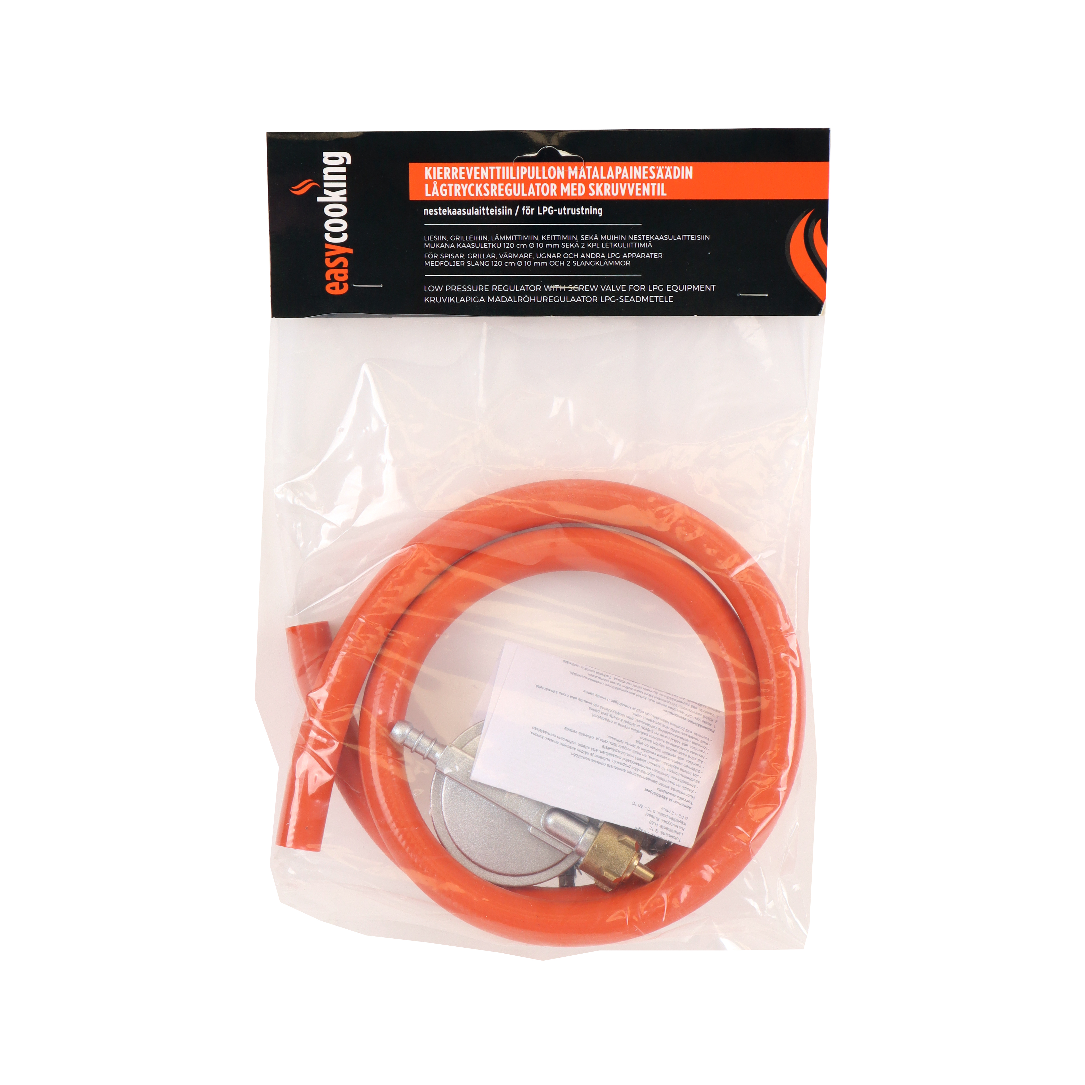 Lågtrycksregulator Easy Cooking 120 cm för spiralventilflaska