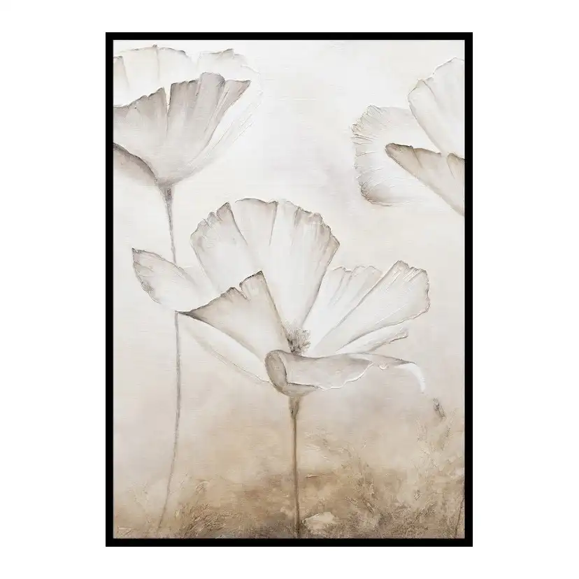 Poster Gallerix Painted White Flowers