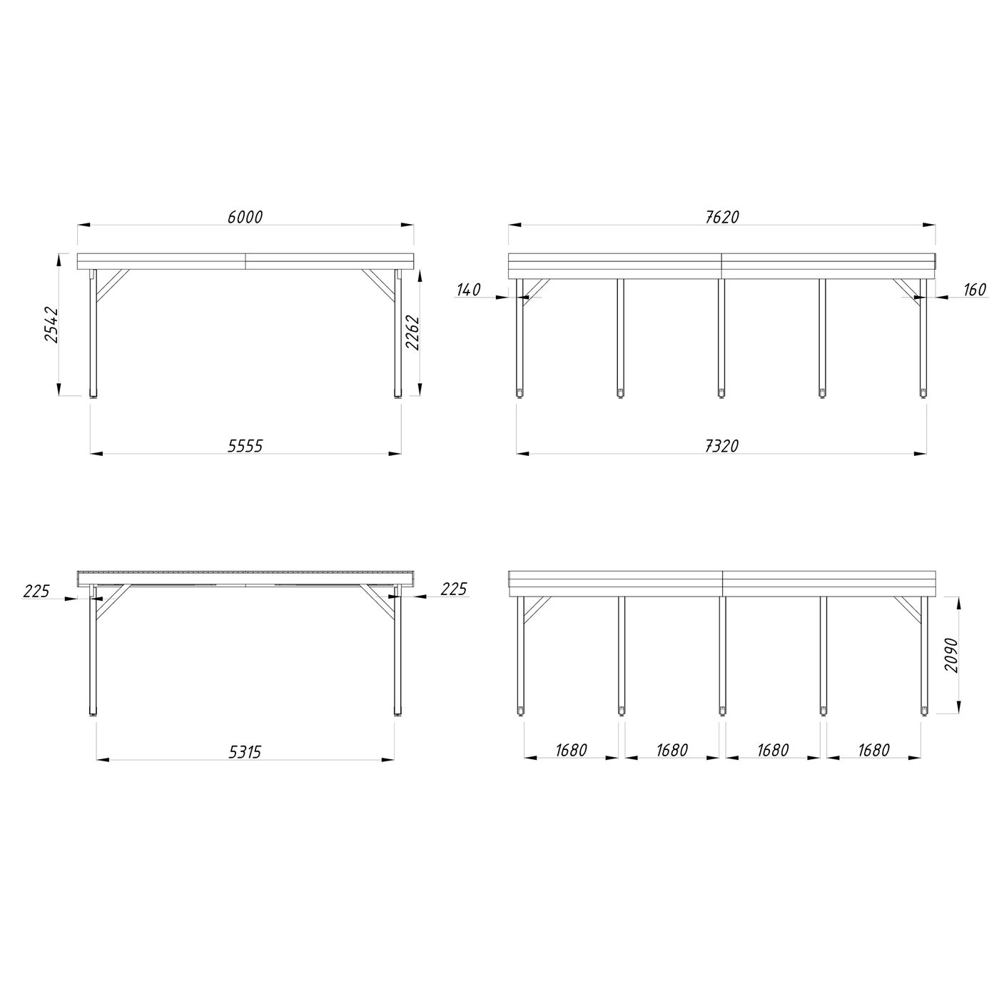 Karl 40,6 m2 Impregnerad transparent