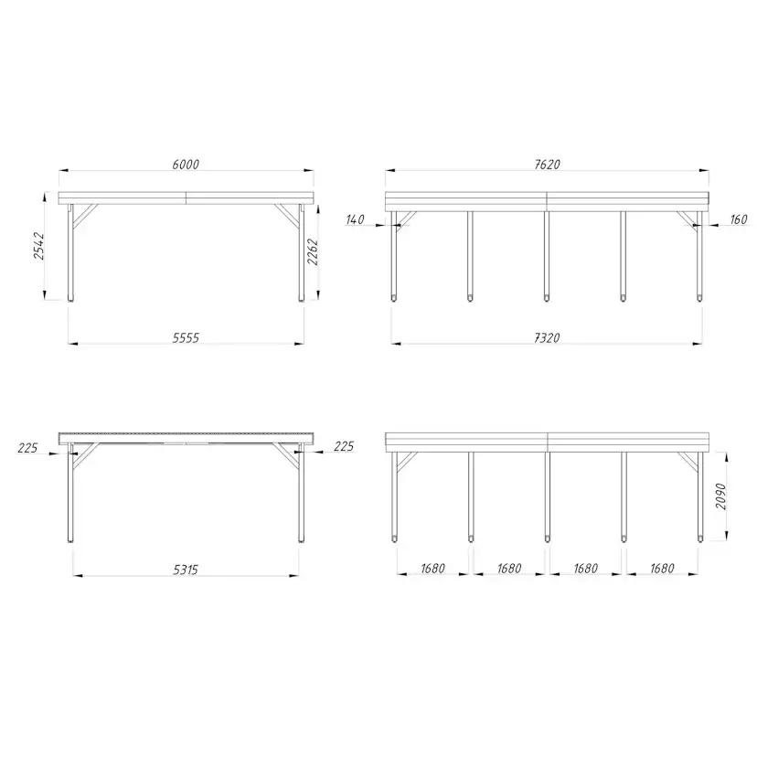 Karl 40,6 m2 Impregnerad transparent