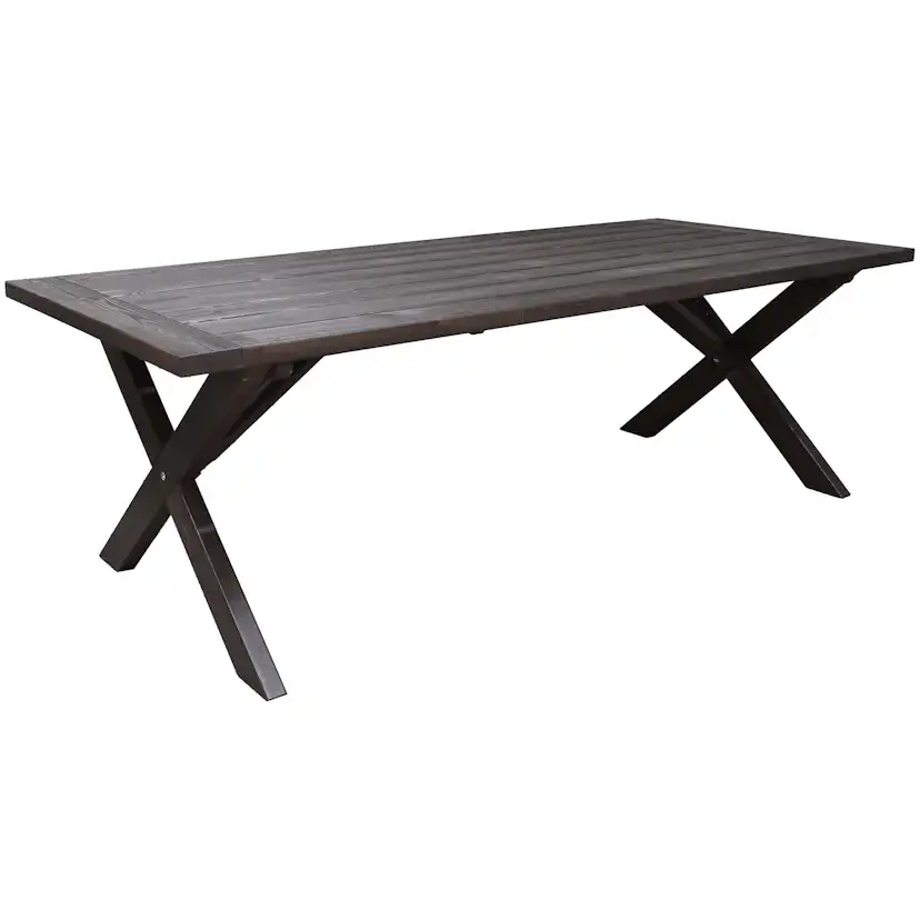 Matgrupp Utomhus Baltic Garden 220 cm bord och 6 Belize grå stolar