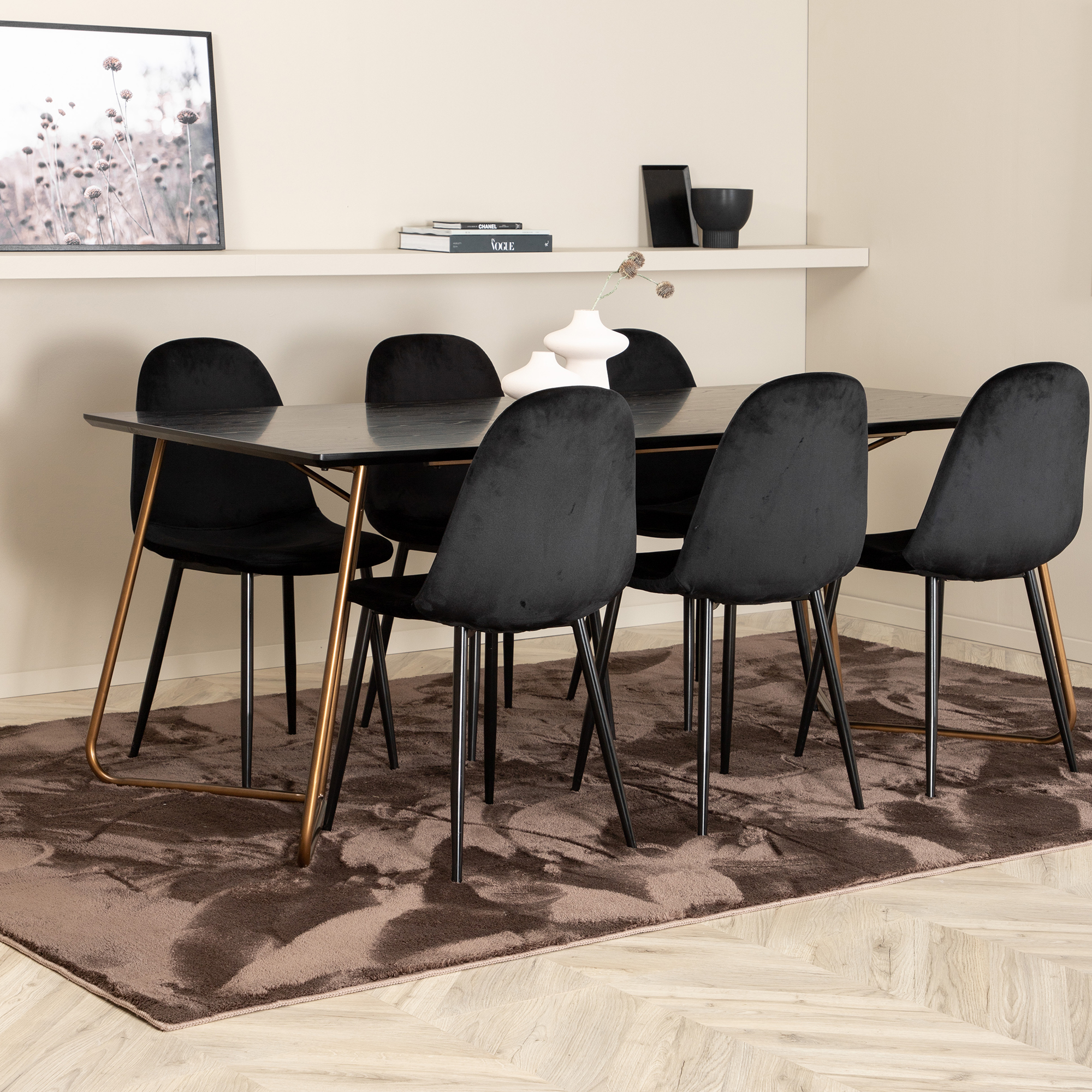 Matgrupp Venture Home Annika med 6 Pobbie Stolar