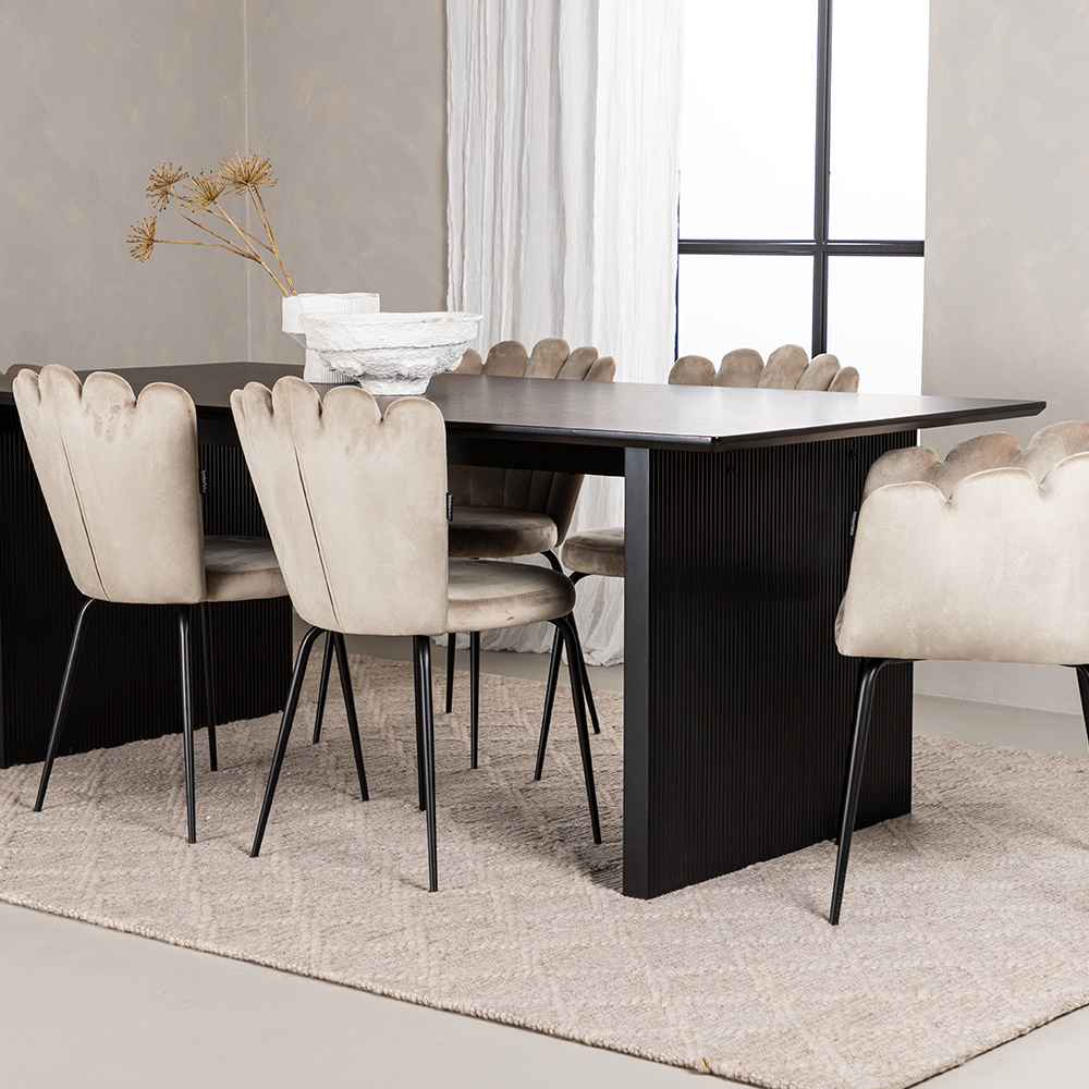 Matgrupp Venture Home Vail med 4 Limhamn Light Stolar